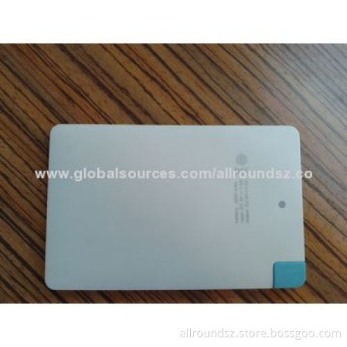 Super Slim/Lithium Polymer Power Bank for Samsung/iPad/iPhone with 2,600mAh, Output Current